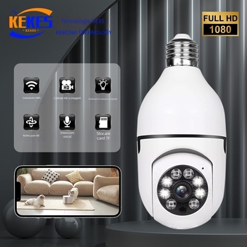 A6 Cameră bec E27 – 1080P, interior, fără fir, panoramă PTZ cu iluminare duală și viziune de noapte