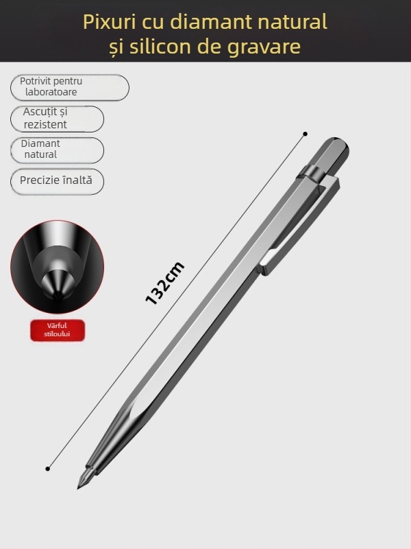 Cuțit de sticlă cu vârf diamantat pentru sticlă groasă – unealtă casnică pentru tăierea sticlei și a plăcilor ceramice, gravură