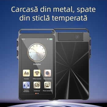 Traducător multilingv cu interpretare simultană, învățare AI pentru engleză offline, înregistrare de conferințe, traducere foto, interfață Type-C