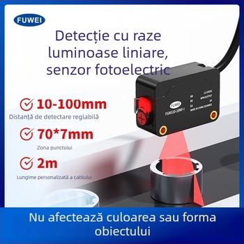 Senzor fotoelectric întrerupător FGNS10-10NF-I, seria FGNS10, cu reflexie difuză, suprimare a fundalului, detecție decupare