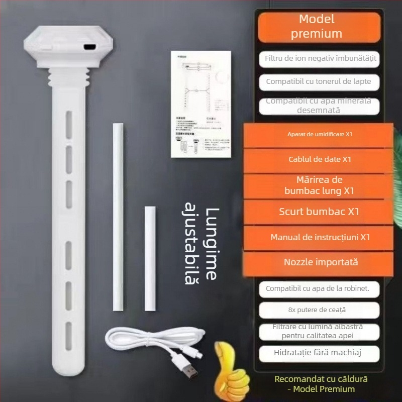 Umidificator pentru casă și mașină, funcționare silențioasă, rezervor 10 L+, 3 duze de ceață, acționare manuală, oțel inoxidabil, alimentare pe baterii, potrivit pentru până la 60 m², ≤36 V