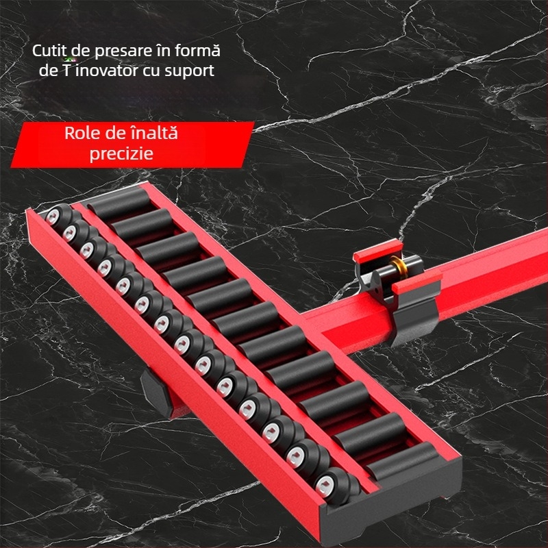 Push Knife pentru tăierea plăcilor mari, ardezie și sticlă, cu suport anti-coliziune pentru lamă — Brand Rock General