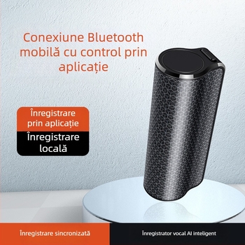 Pen de înregistrare AI cu transcriere și traducere alimentate de ChatGPT, Bluetooth, control prin aplicație, MP3/WAV, card TF