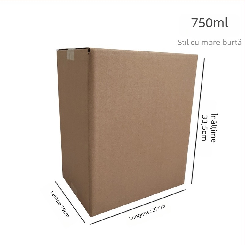 Cutie cadou pentru vin, carton pliabil, cu cinci straturi, fără cuie, din carton ondulat, rezistentă la presiune și la cădere