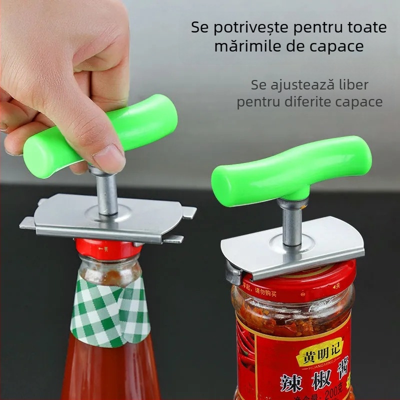 Deschizator de capace pentru borcane din oțel inoxidabil – Multifuncțional, imprimare logo personalizabilă