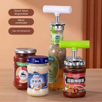 Deschizător multifuncțional din oțel inoxidabil pentru sticle, conserve și borcane
