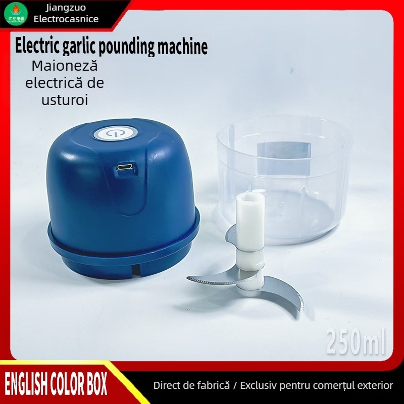 Zdrobitor electric de usturoi pentru uz casnic, corp din sticlă, 5V, 30W, 50 Hz, pentru usturoi și ardei iute