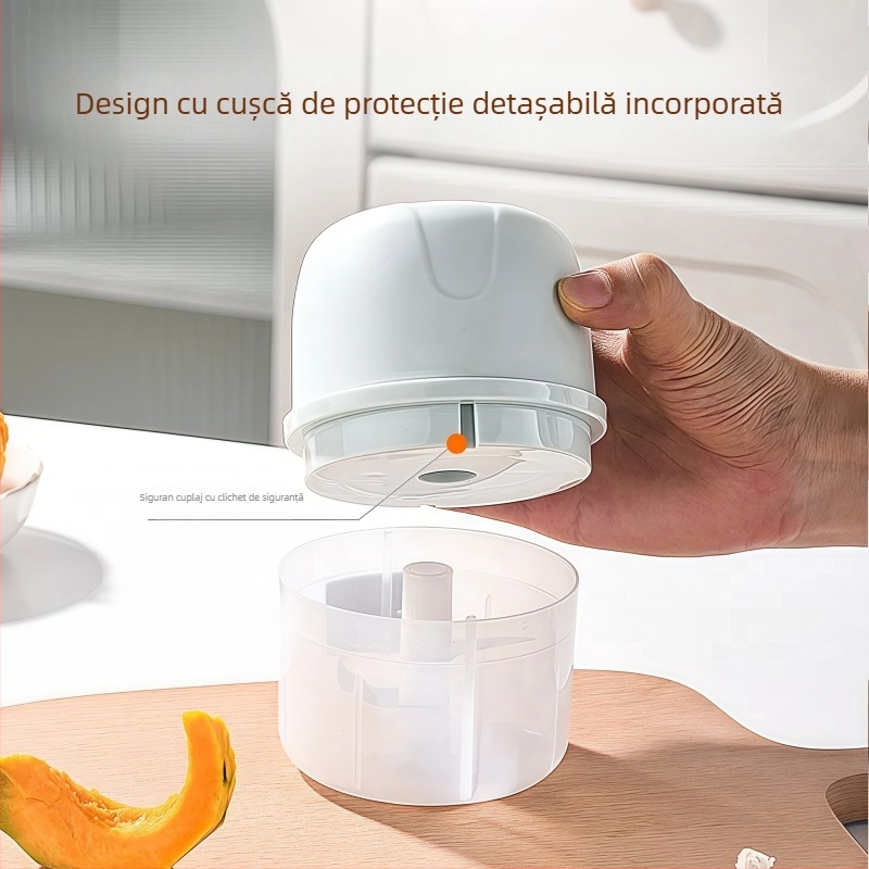 Zdrobitor electric de usturoi pentru uz casnic, corp din sticlă, 5V, 30W, 50 Hz, pentru usturoi și ardei iute