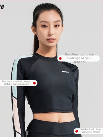 NAEKER Costum de surf pentru femei – protecție UV, top dintr-o singură bucată, țesătură din fibră chimică, pentru scufundări