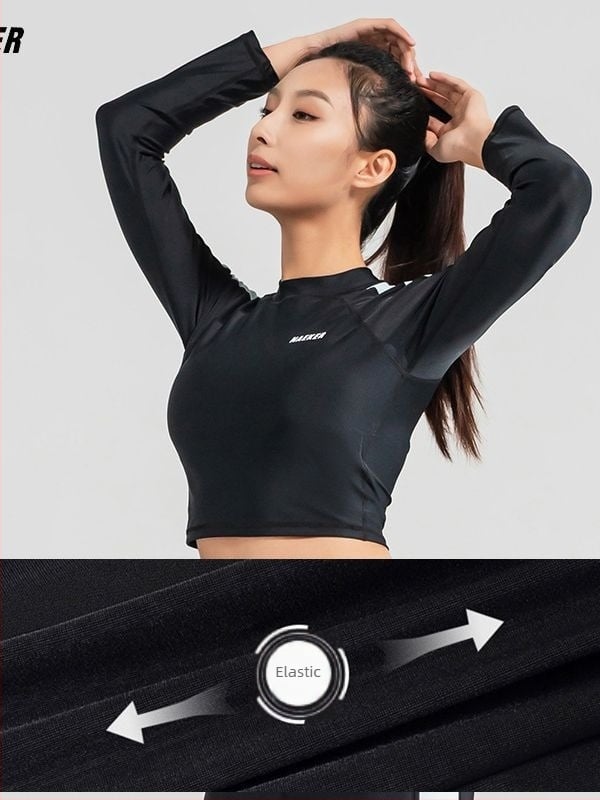 NAEKER Costum de surf pentru femei – protecție UV, top dintr-o singură bucată, țesătură din fibră chimică, pentru scufundări