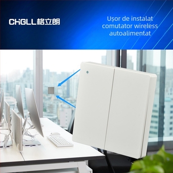 Panou de perete pentru lampă, fără cabluri, alimentare proprie, control de la distanță, utilizare în interior, -20°C până la 55°C