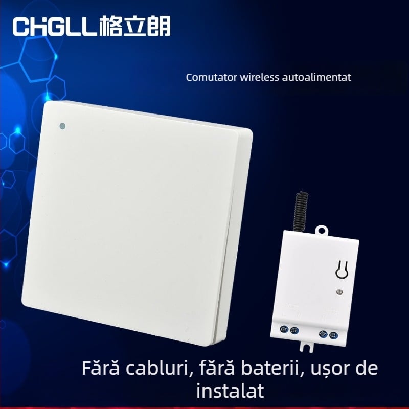 Panou de perete pentru lampă, fără cabluri, alimentare proprie, control de la distanță, utilizare în interior, -20°C până la 55°C