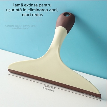 Squeegee Board — ștergător cu o singură față, material TPR+PP, instrument manual de curățare pentru sticlă, ferestre, mese și podele