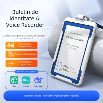 K3a AI înregistrator pentru întâlniri de afaceri, traducere în timp real și interpretare simultană - WAV, timp de înregistrare 1080, rază 10 m, USB 2.0