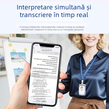 K3a AI înregistrator pentru întâlniri de afaceri, traducere în timp real și interpretare simultană - WAV, timp de înregistrare 1080, rază 10 m, USB 2.0