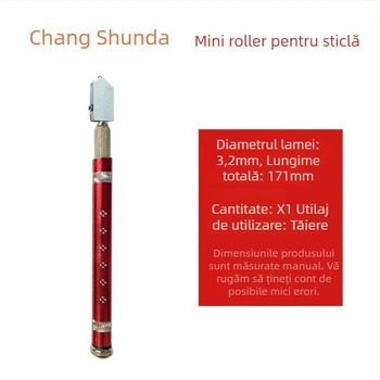 Cap de tăiere pentru sticlă cu vârf diamantat pentru sticlă groasă – deschidere rotativă, tăiere plăci ceramice, rotiță ceramică