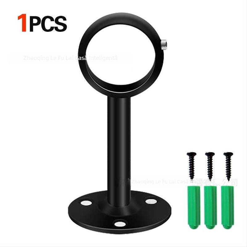 Suport pentru bară de perdea, montat pe tavan sau pe perete, din oțel inoxidabil, stil modern minimalist, finisaj vopsit copt