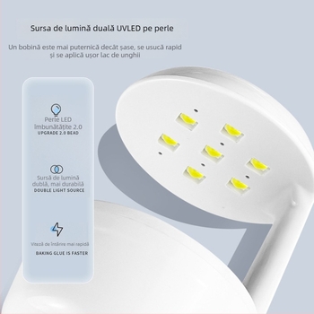 Lampa mini pentru unghii Manzilin, senzor activat, uscare rapidă pentru geluri