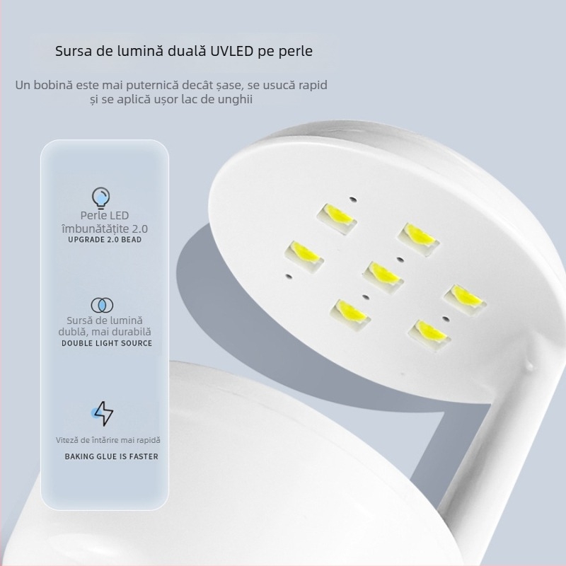 Lampa mini pentru unghii Manzilin, senzor activat, uscare rapidă pentru geluri