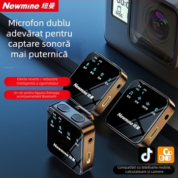 Newman MC205 Microfon Lavalier, omnidirecțional, baterie încorporată 100–300 mAh, autonomie 6–8 ore