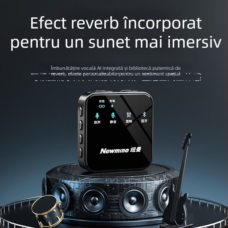 Newman MC205 Microfon Lavalier, omnidirecțional, baterie încorporată 100–300 mAh, autonomie 6–8 ore