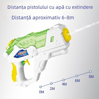 Pistol de apă pentru plajă pentru copii, joc de apă în aer liber, corp din plastic, acționat prin apăsare, potrivit pentru copii 4–6 ani, brand aobeis