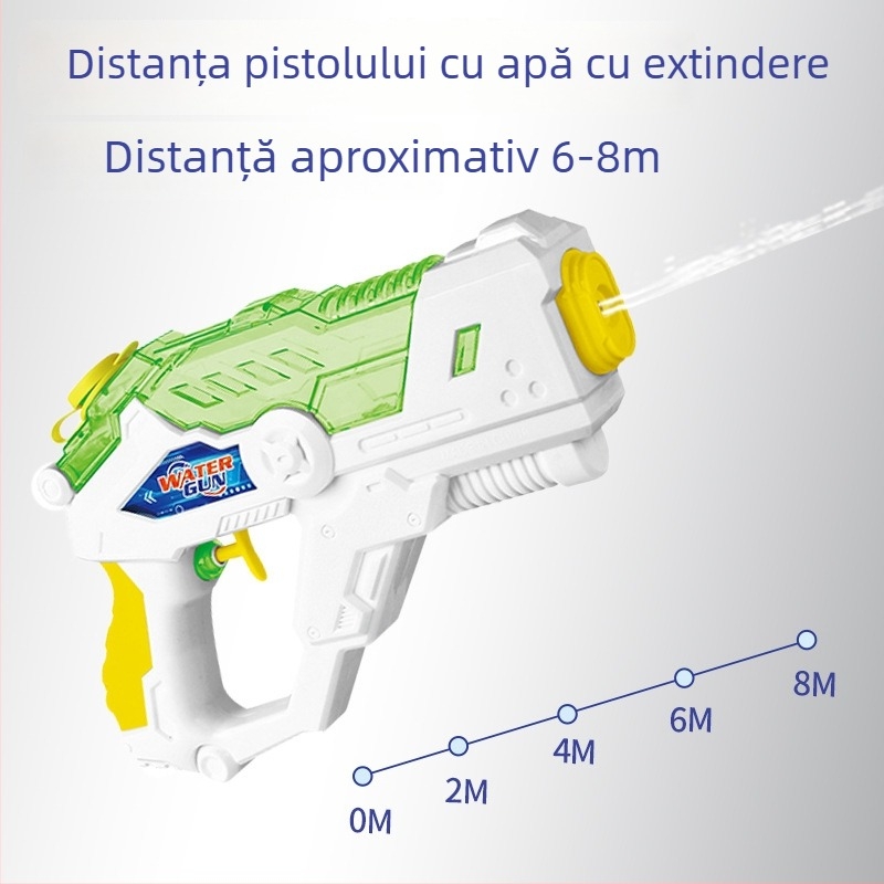 Pistol de apă pentru plajă pentru copii, joc de apă în aer liber, corp din plastic, acționat prin apăsare, potrivit pentru copii 4–6 ani, brand aobeis