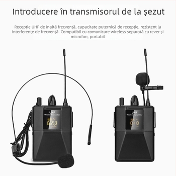 Microfon WU31ET pentru înregistrări profesionale, cu captare cardioid, intervalul de frecvență 60 Hz–15 kHz, SNR ≥95 dB, dimensiuni 178×69×29 mm