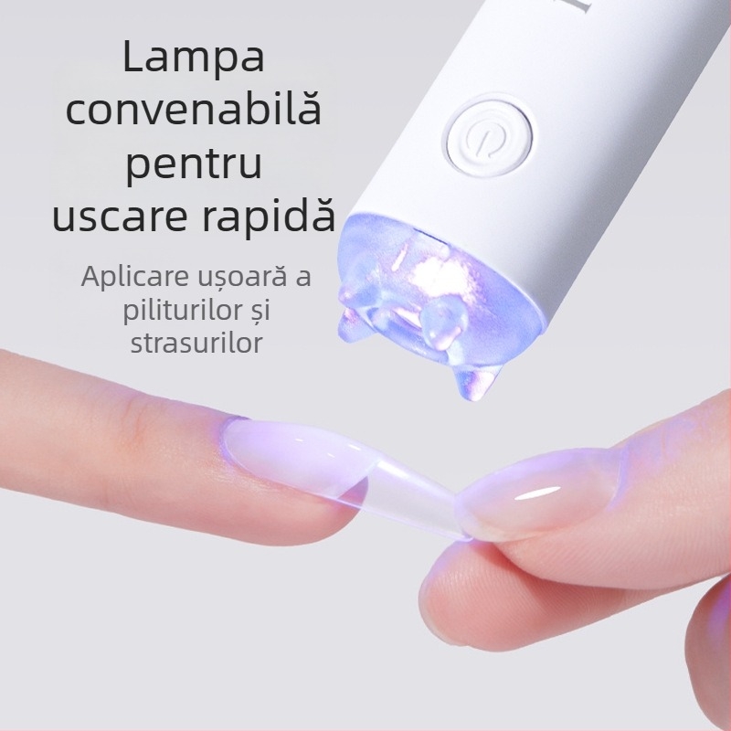 Lampa pentru unghii KMEIOU Little Monster One-Character - portabilă, reîncărcabilă și cu alimentare la priză, dual-use, fototerapie pentru unghii; Model: Little Monster One-Character, Cod produs: XGSYZD