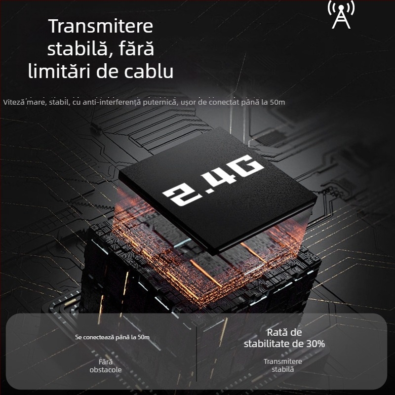 Microfon wireless reîncărcabil pentru karaoke acasă | sistem 1 la 2 | baterie detașabilă 500–800 mAh | autonomie 8–12 h | SNR ≥70 dB | bobină în mișcare