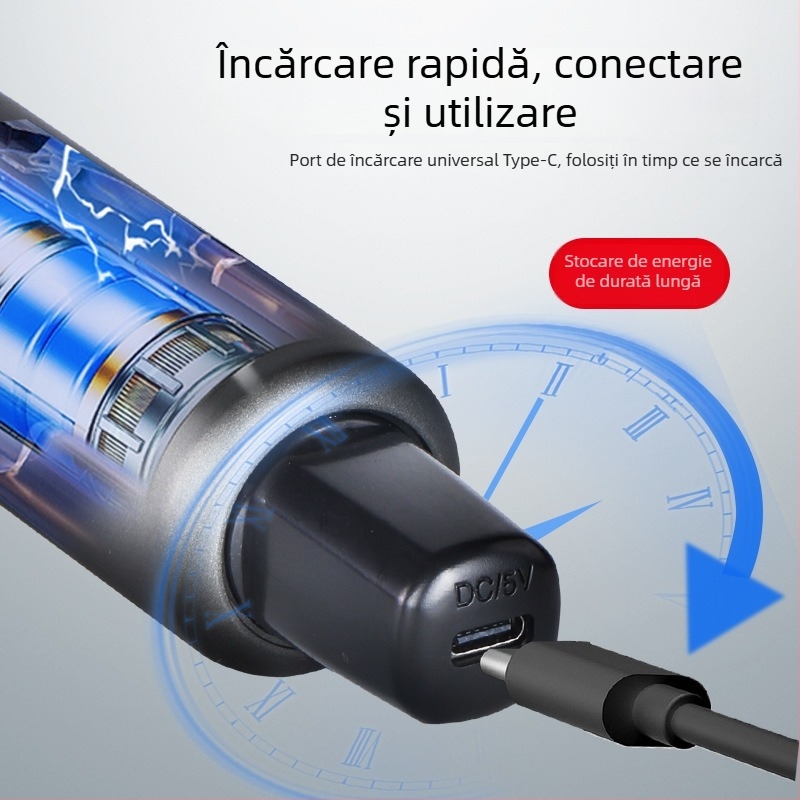 Microfon wireless de mână pentru KTV, transmisii live, 2.4 GHz, baterie încorporată 500–800 mAh, răspuns în frecvență 40 Hz–20 kHz, SNR ≥85 dB