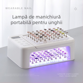 SUN19Z Lampă de uscare pentru gel de unghii, cu două mâini, putere mare, pernă pentru mână