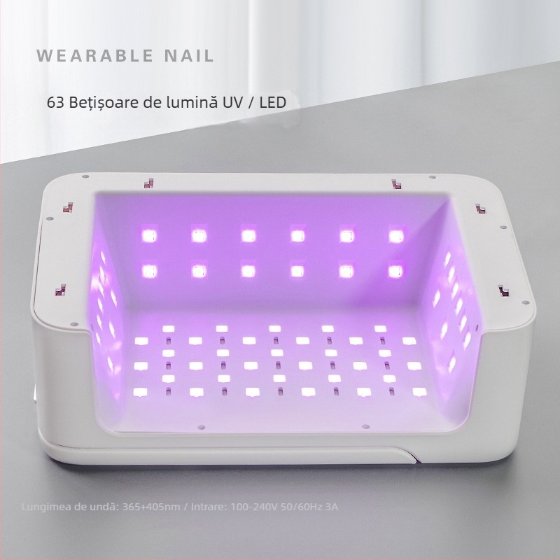 SUN19Z Lampă de uscare pentru gel de unghii, cu două mâini, putere mare, pernă pentru mână