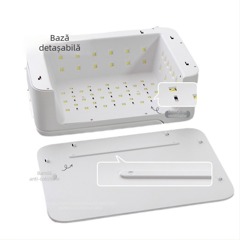 SUN19Z Lampă de uscare pentru gel de unghii, cu două mâini, putere mare, pernă pentru mână