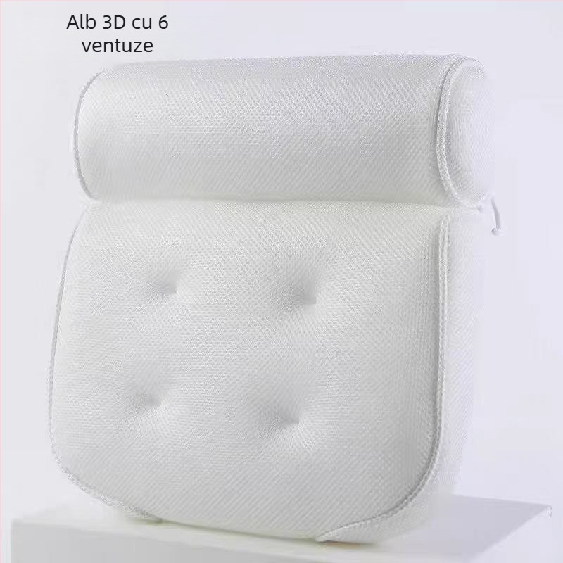 Perna de baie cu plasă 3D, ventuze de prindere, antiderapant, poliester, lavabilă la mașină