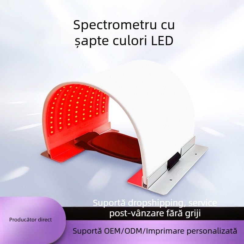Dispozitiv LED pentru fototerapie facială pentru uz casnic - Hidratare, rejuvenare a pielii și luminozitate, portabil, IPX-3 rezistent la apă, fără baterie încorporată, Eycobeauty