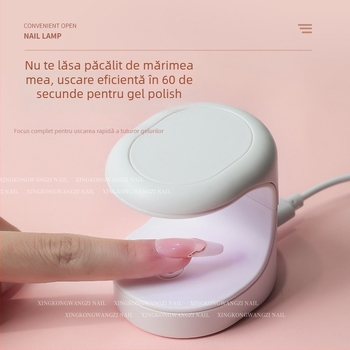 Lampă de fototerapie pentru unghii, Han Ying, design deschis și portabil, reîncărcabilă, conținut net 68
