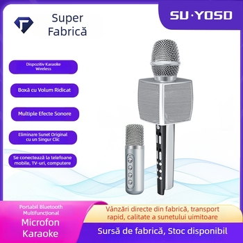 Microfon și difuzor all-in-one pentru streaming live acasă, karaoke Bluetooth cu telefonul, model Ys-98