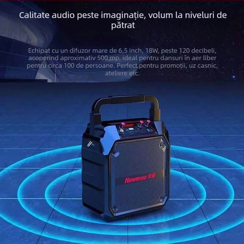 Newman K97 Difuzor Bluetooth Portabil – 18W, Bluetooth 5.0, baterie încorporată 4000–6000mAh, interval de frecvențe 100 Hz–20 kHz, SNR ≥75 dB