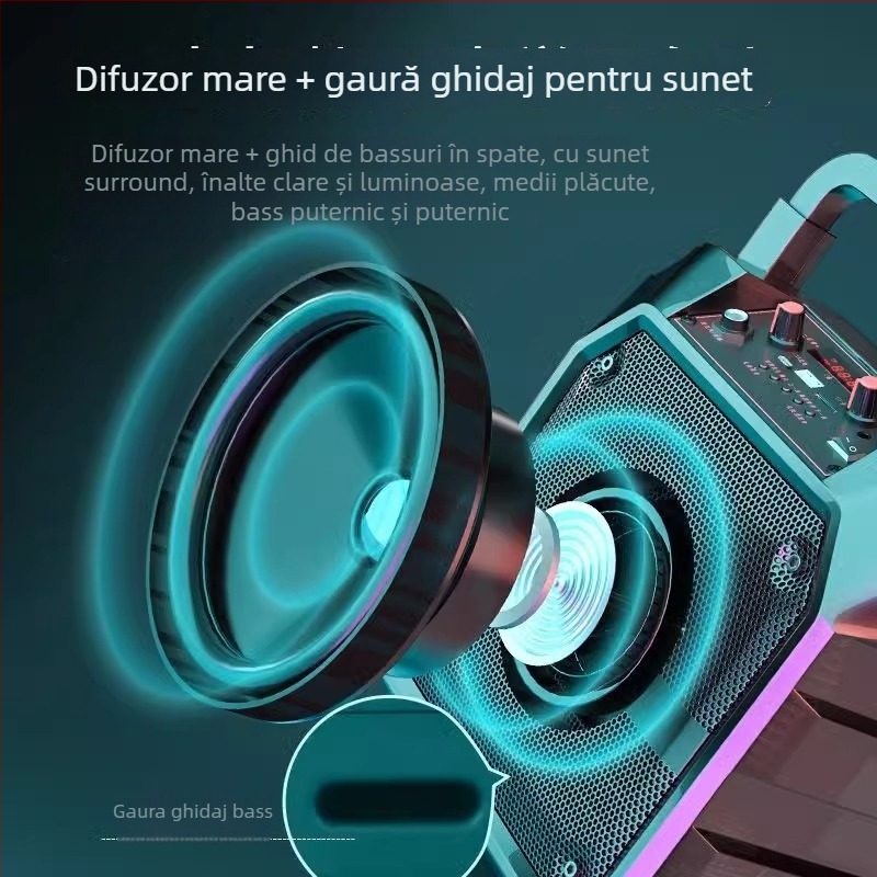 Newman K97 Difuzor Bluetooth Portabil – 18W, Bluetooth 5.0, baterie încorporată 4000–6000mAh, interval de frecvențe 100 Hz–20 kHz, SNR ≥75 dB