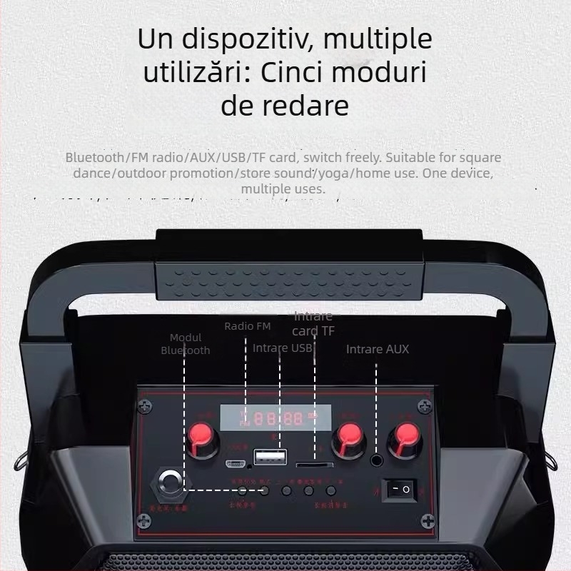 Newman K97 Difuzor Bluetooth Portabil – 18W, Bluetooth 5.0, baterie încorporată 4000–6000mAh, interval de frecvențe 100 Hz–20 kHz, SNR ≥75 dB