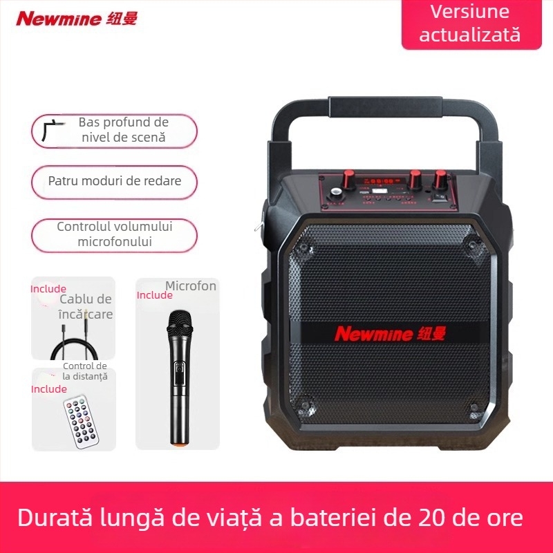Newman K97 Difuzor Bluetooth Portabil – 18W, Bluetooth 5.0, baterie încorporată 4000–6000mAh, interval de frecvențe 100 Hz–20 kHz, SNR ≥75 dB