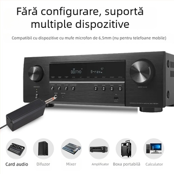 Microfon wireless metal reîncărcabil pentru scenă, model S7, microfon dynamic din aliaj de aluminiu, răspuns în frecvență 60 Hz–15 kHz, SNR ≥60 dB, baterie 1000–1200 mAh, autonomie 3–6 h