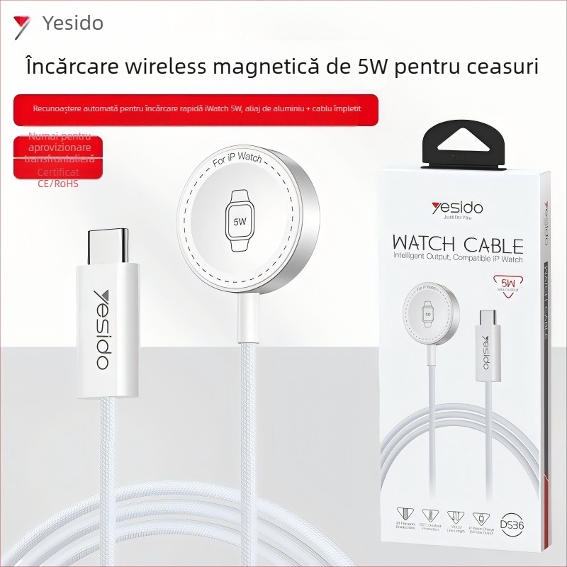 Yesido Încărcător wireless pentru Apple Watch, Type-C, Ds36