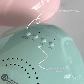 Lampă pentru unghii 48W cu uscare inteligentă pentru gel, model Mobray