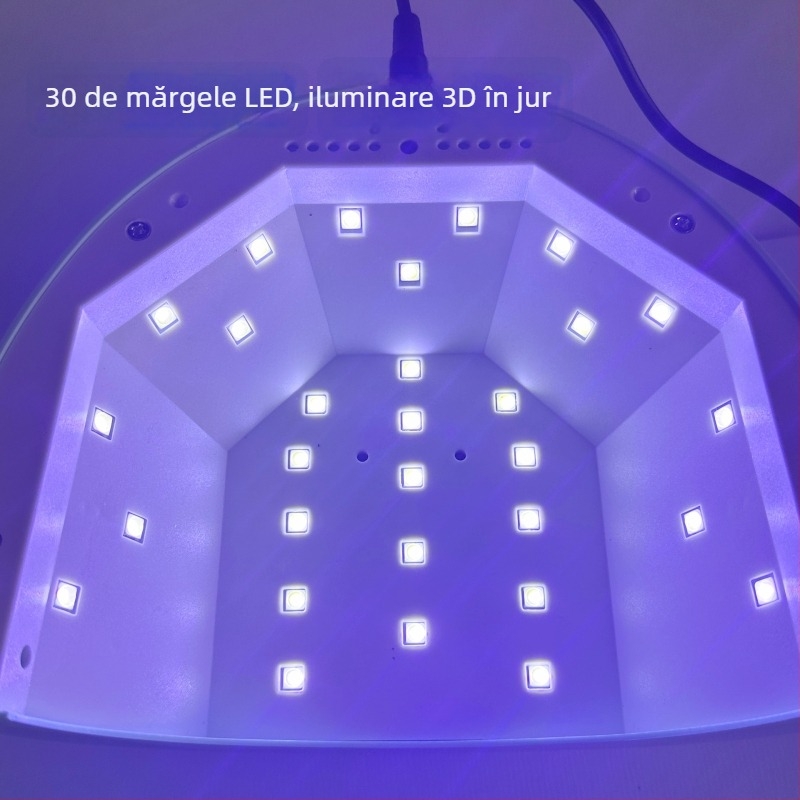 Lampă pentru unghii 48W cu uscare inteligentă pentru gel, model Mobray