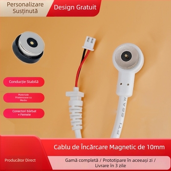 Zero ao cablu magnetic de încărcare cu cap magnetic, conectare unghiulară, magnet N52, compatibil cu lanterne, adaptoare, dispozitive inteligente purtabile și lămpi.