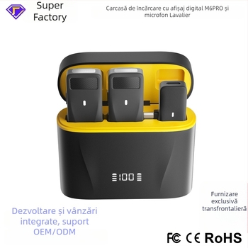 Microfon Lavalier wireless pentru difuzare live | Baterie încorporată • Bluetooth 5.3 • 20Hz-20kHz • SNR ≥70dB