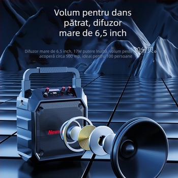 Newman K97 difuzor Bluetooth portabil, 17W, baterie încorporată 2000-4000mAh, Bluetooth 5.0, 100Hz-18kHz, rază de acțiune ~8 m