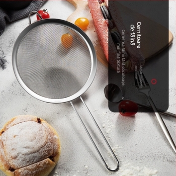 Sită din oțel inoxidabil pentru bucătărie cu filtru fin — protecție împotriva arsurilor, cârlig unic, design modern minimalist, origine Yiwu